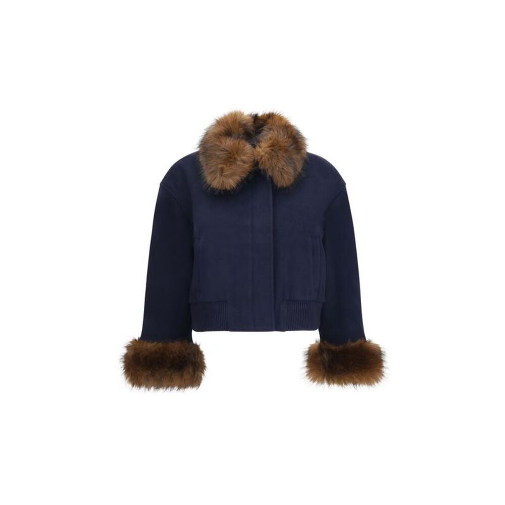 Self-Portrait Blue Wool Oves Aries Women's Jacket